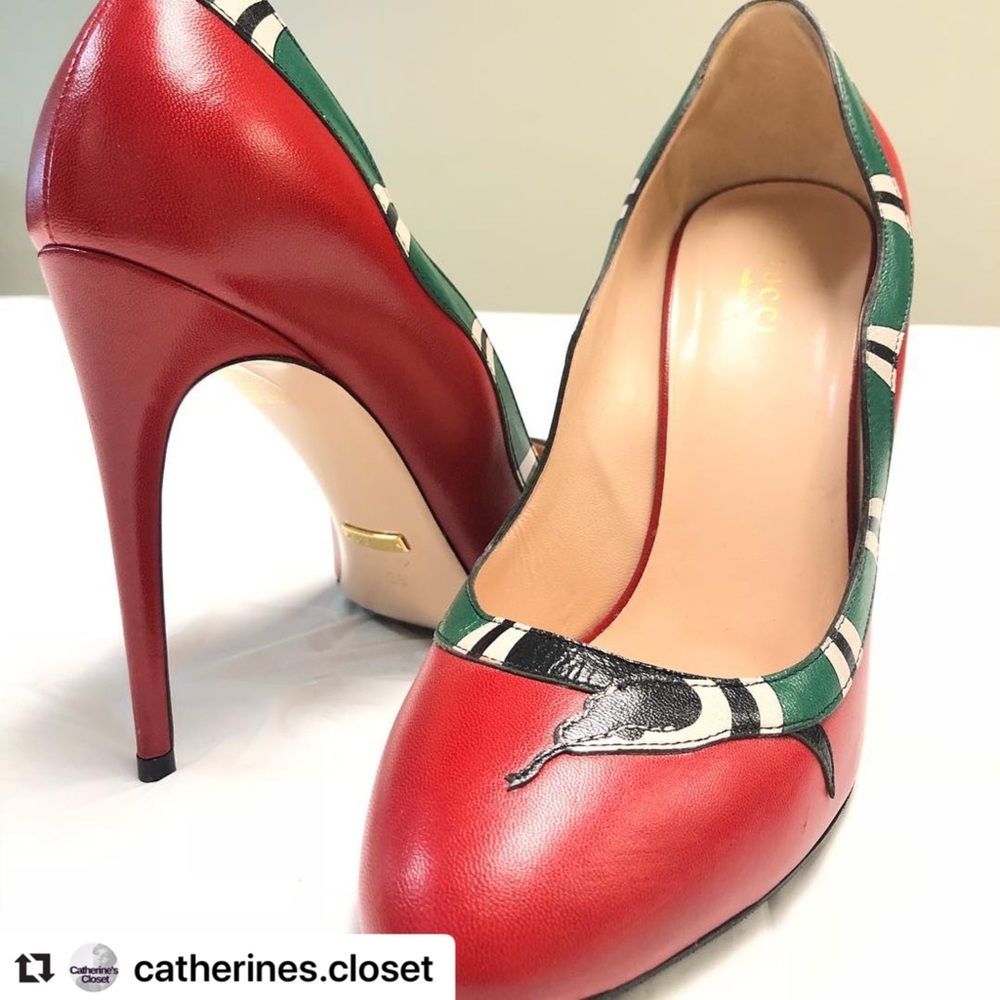Gucci snake heels